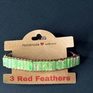 NEW Lime Green Beaded Stone Bracelet